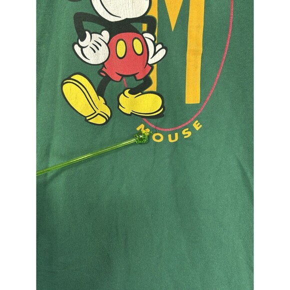 VTG The Disney Store Shirt Men’s XL Green Red Mickey Mouse Short Sleeve Double - Picture 6 of 11